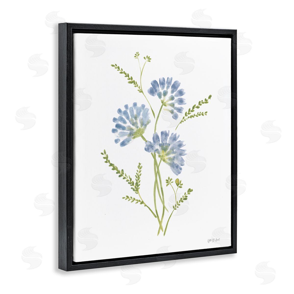 Yvette St. Amant Cornflower Herb Bundle Canvas Wall Art Print