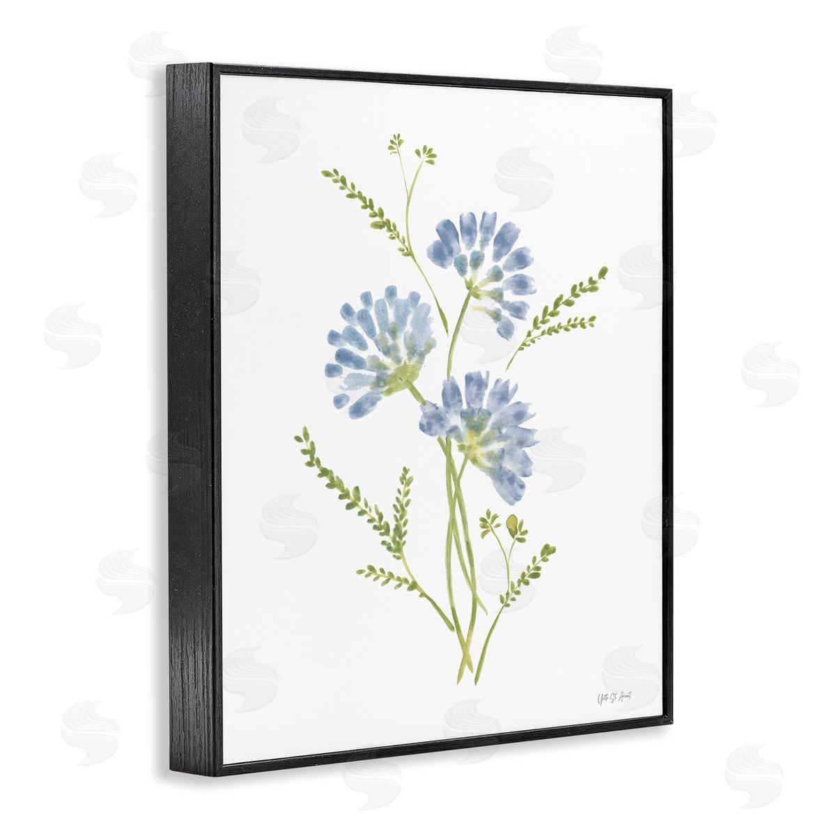 Yvette St. Amant Cornflower Herb Bundle Canvas Wall Art Print