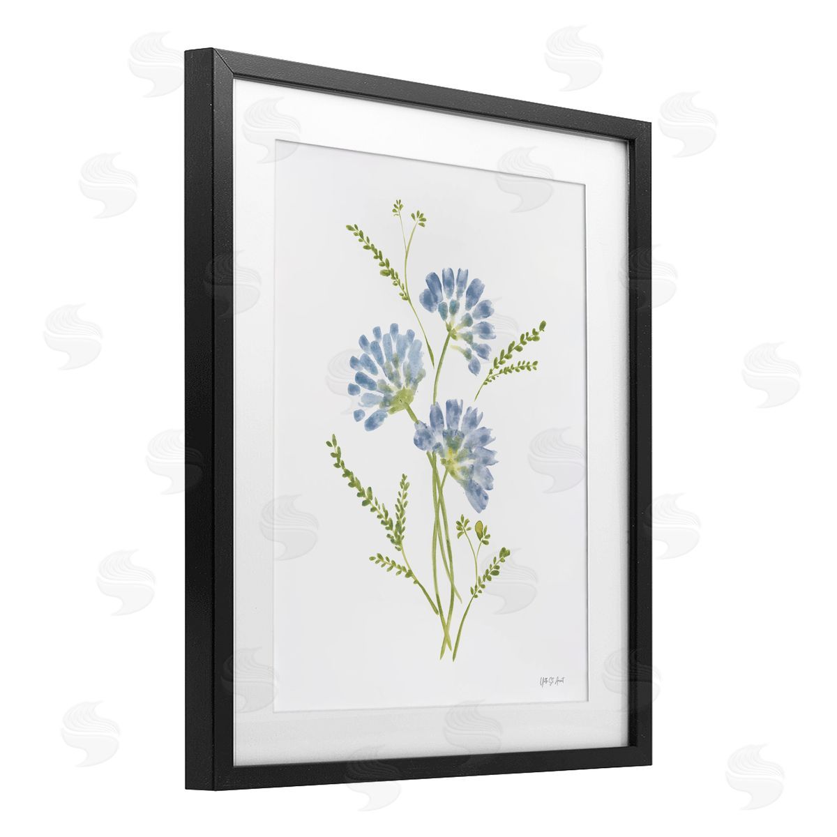 Yvette St. Amant Cornflower Herb Bundle Canvas Wall Art Print