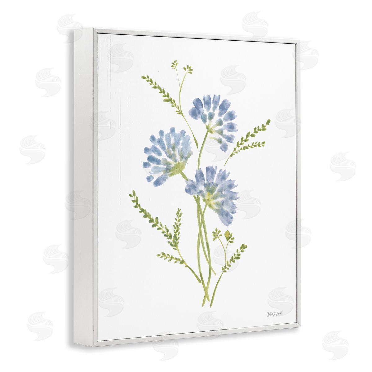Yvette St. Amant Cornflower Herb Bundle Canvas Wall Art Print