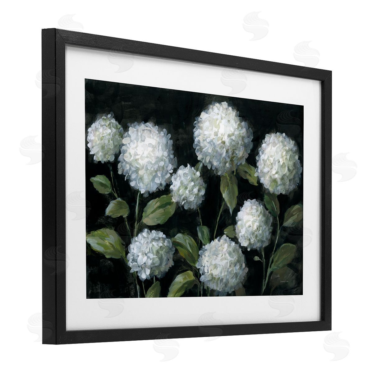 Danhui Nai Midnight Garden Hydrangeas Canvas Wall Art Print