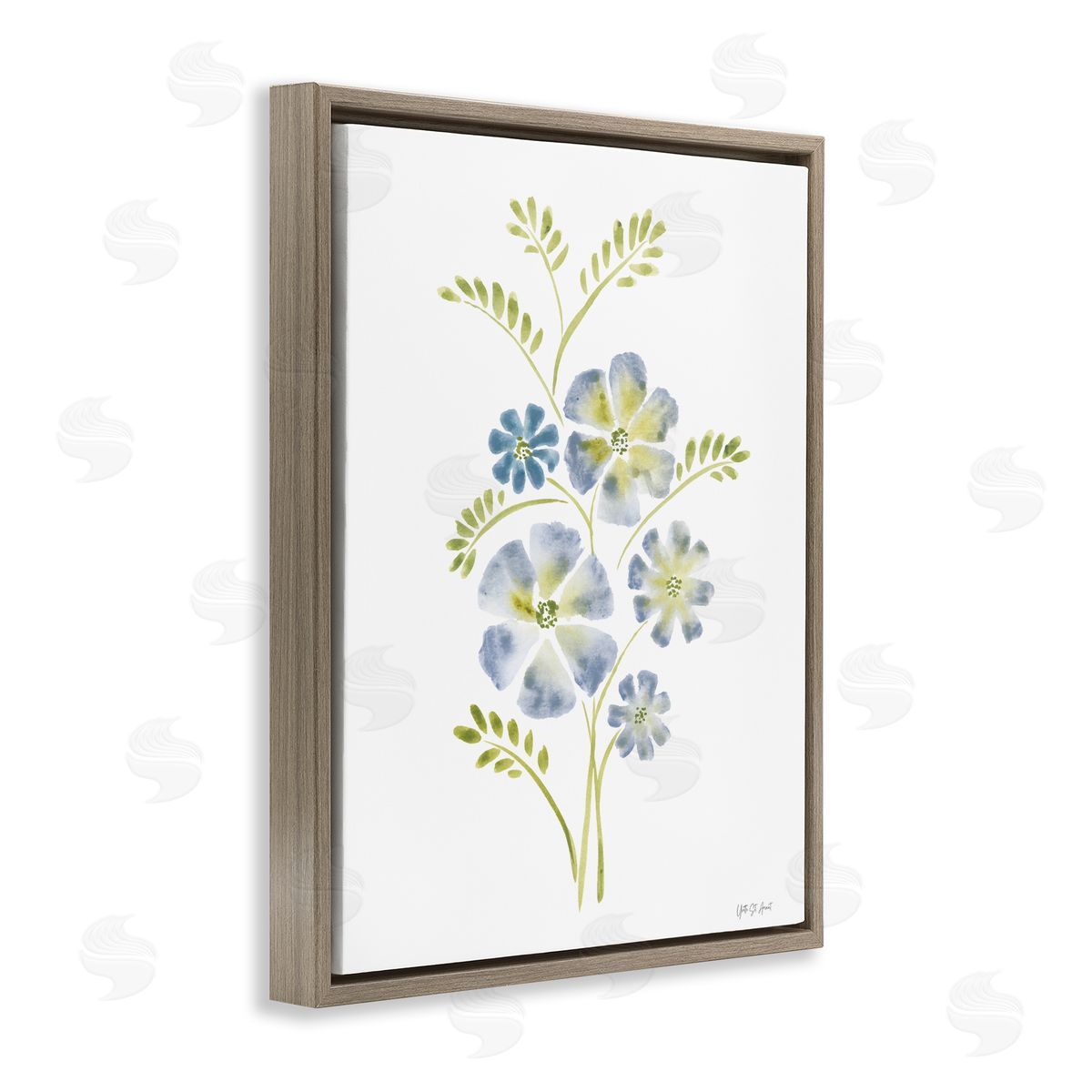 Yvette St. Amant Blue Periwinkle Flower Canvas Wall Art Print
