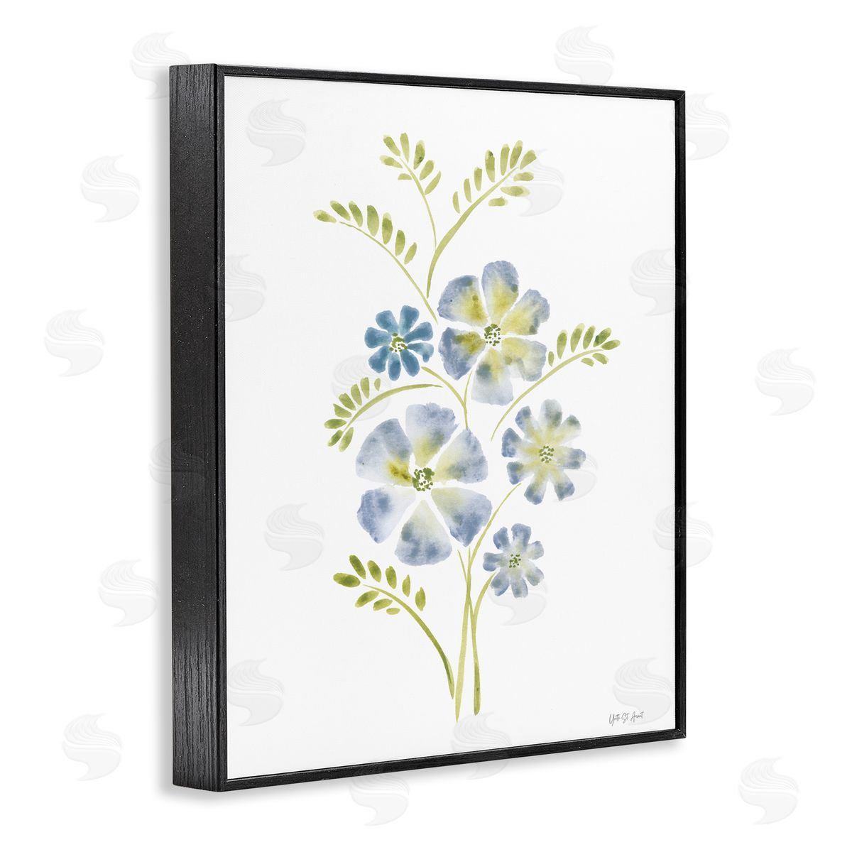 Yvette St. Amant Blue Periwinkle Flower Canvas Wall Art Print
