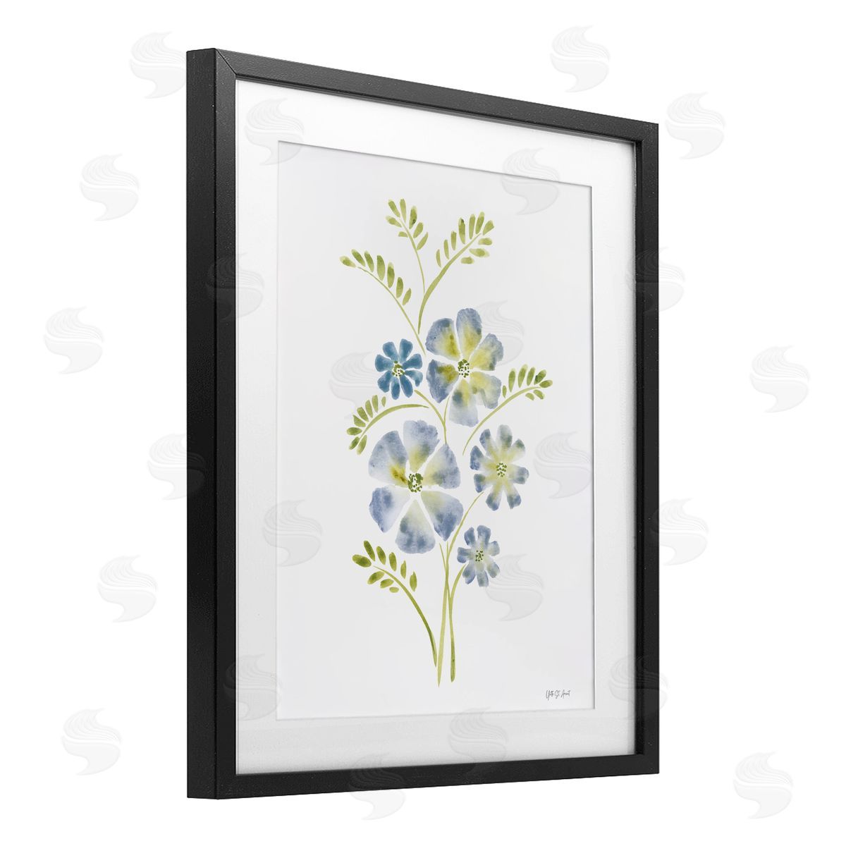 Yvette St. Amant Blue Periwinkle Flower Canvas Wall Art Print