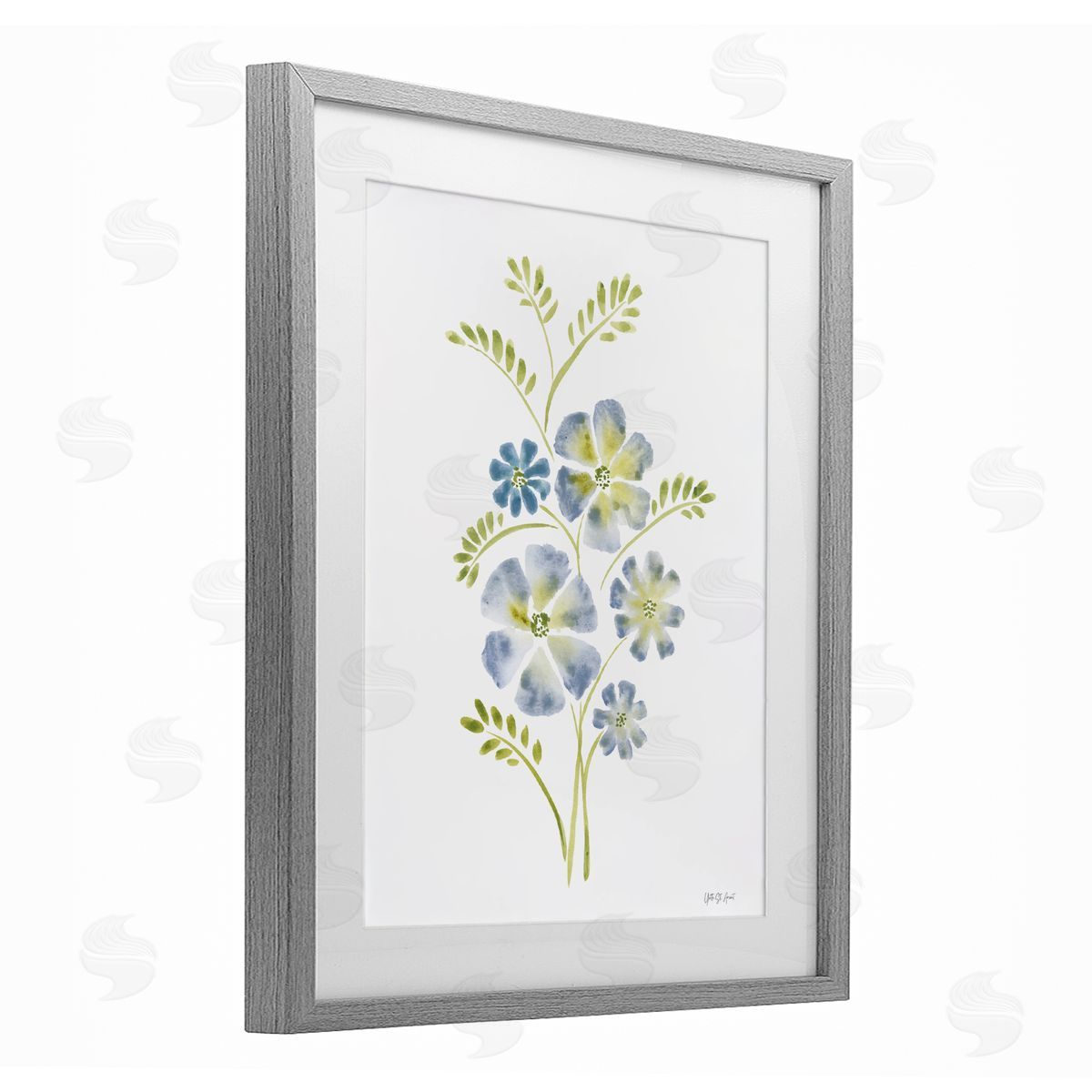 Yvette St. Amant Blue Periwinkle Flower Canvas Wall Art Print