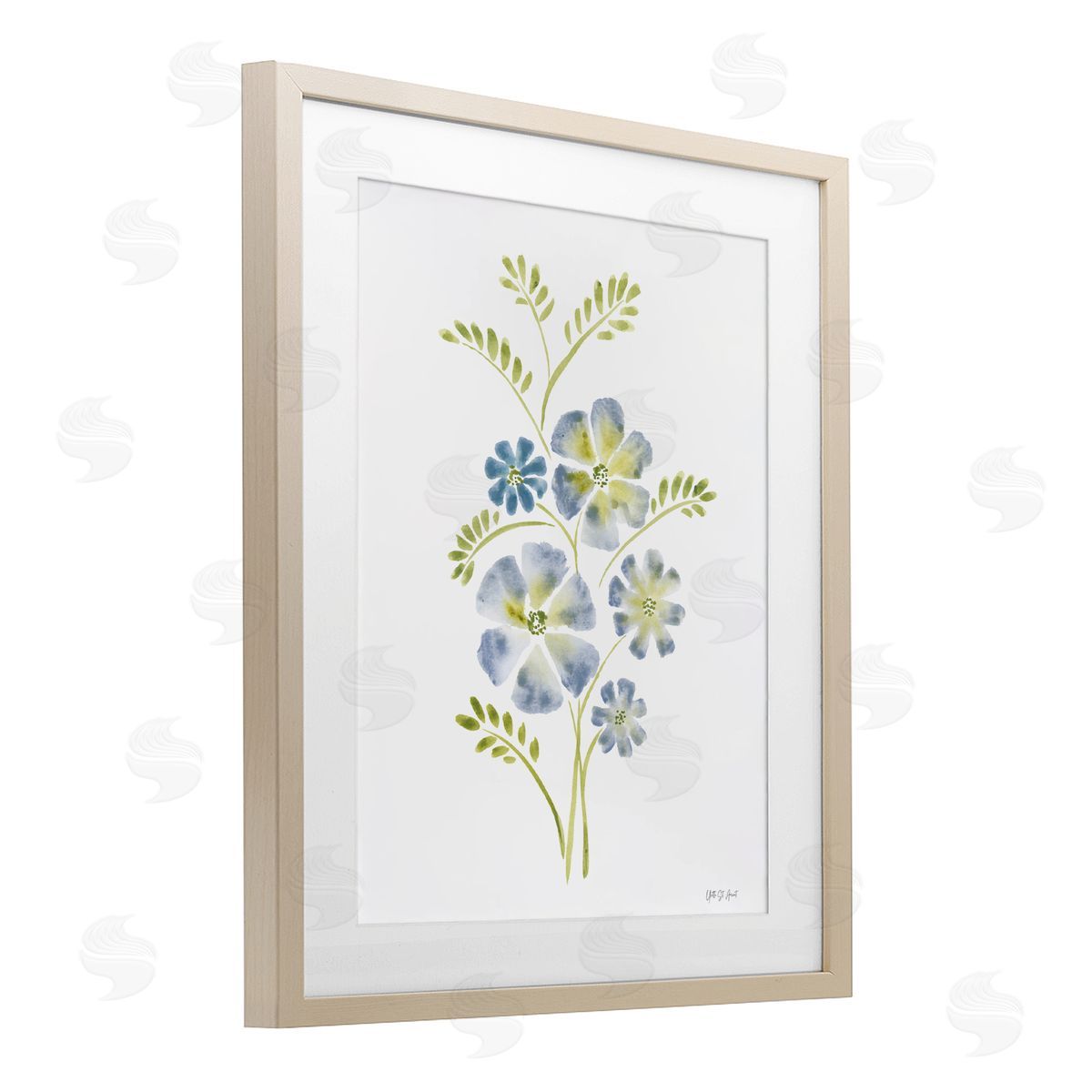 Yvette St. Amant Blue Periwinkle Flower Canvas Wall Art Print