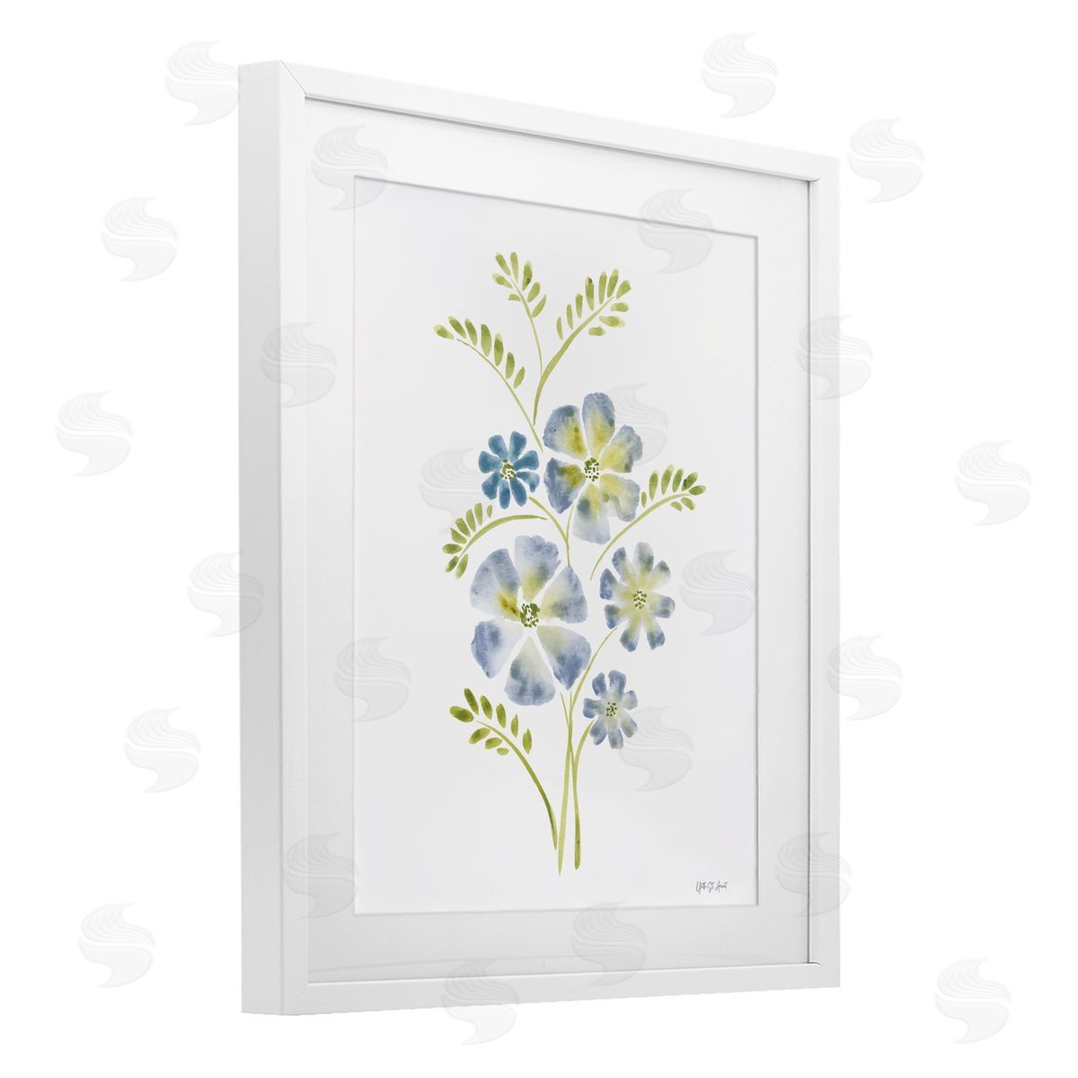 Yvette St. Amant Blue Periwinkle Flower Canvas Wall Art Print