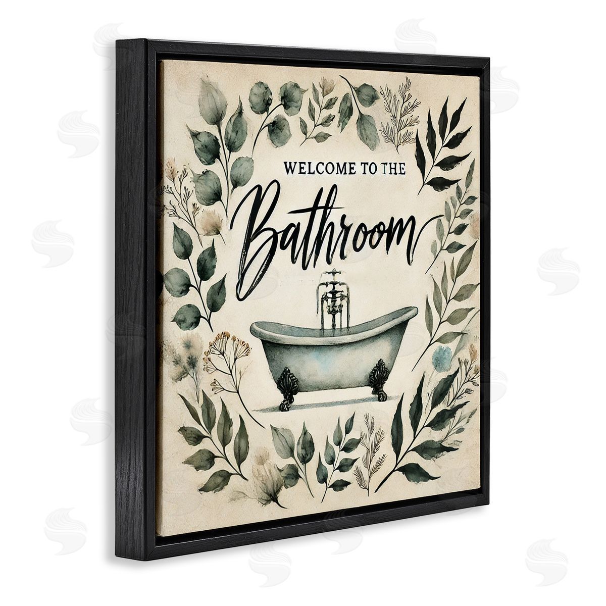 Erin Clark Vintage Bathroom Welcome Canvas Wall Art Print