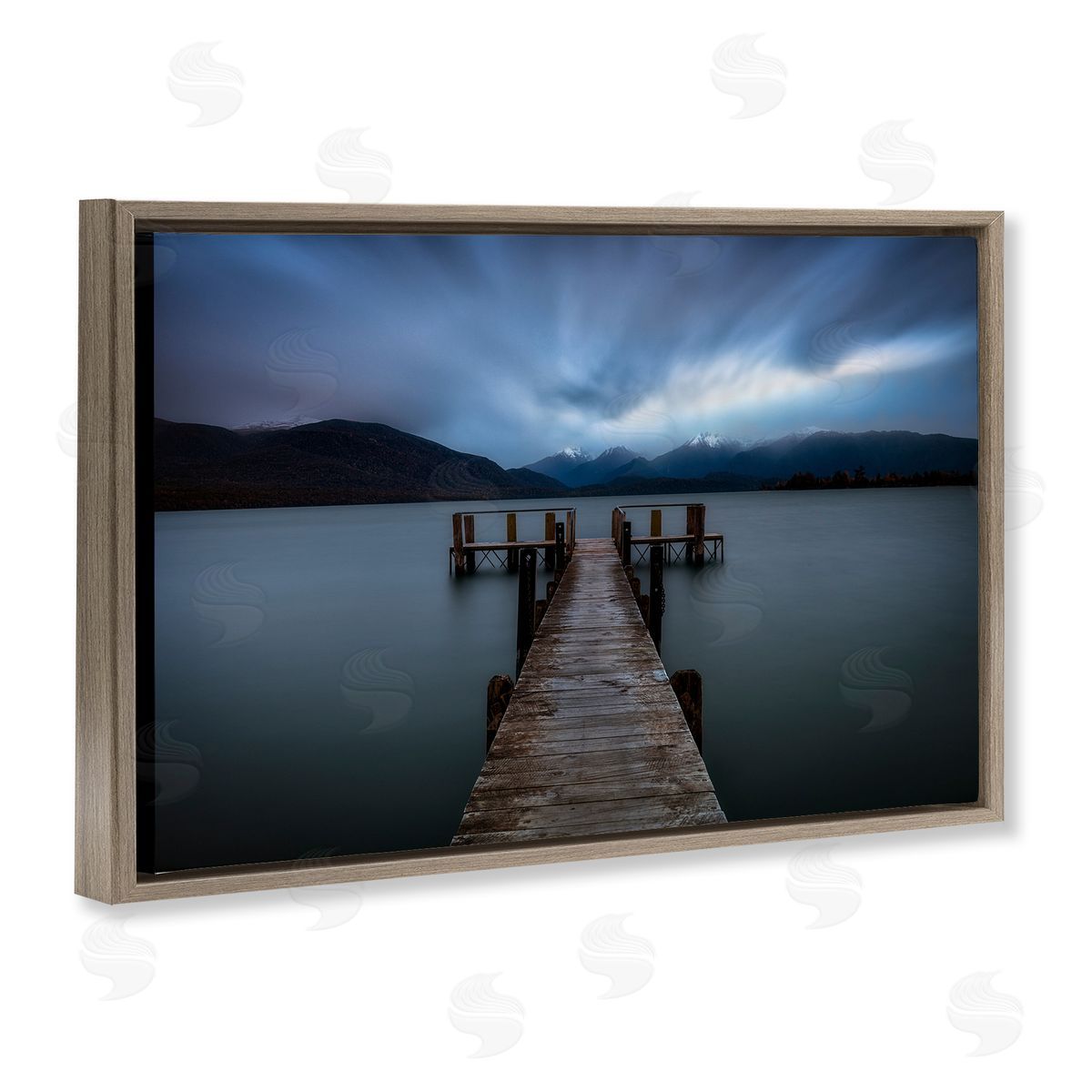 Lincoln Harrison Te Anau Pier at Dusk Canvas Wall Art Print