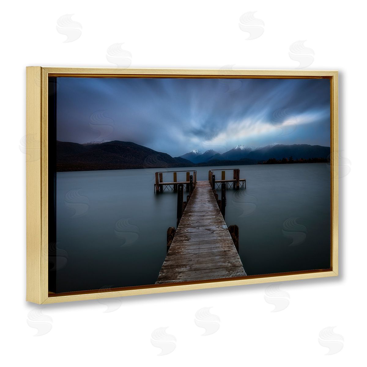 Lincoln Harrison Te Anau Pier at Dusk Canvas Wall Art Print
