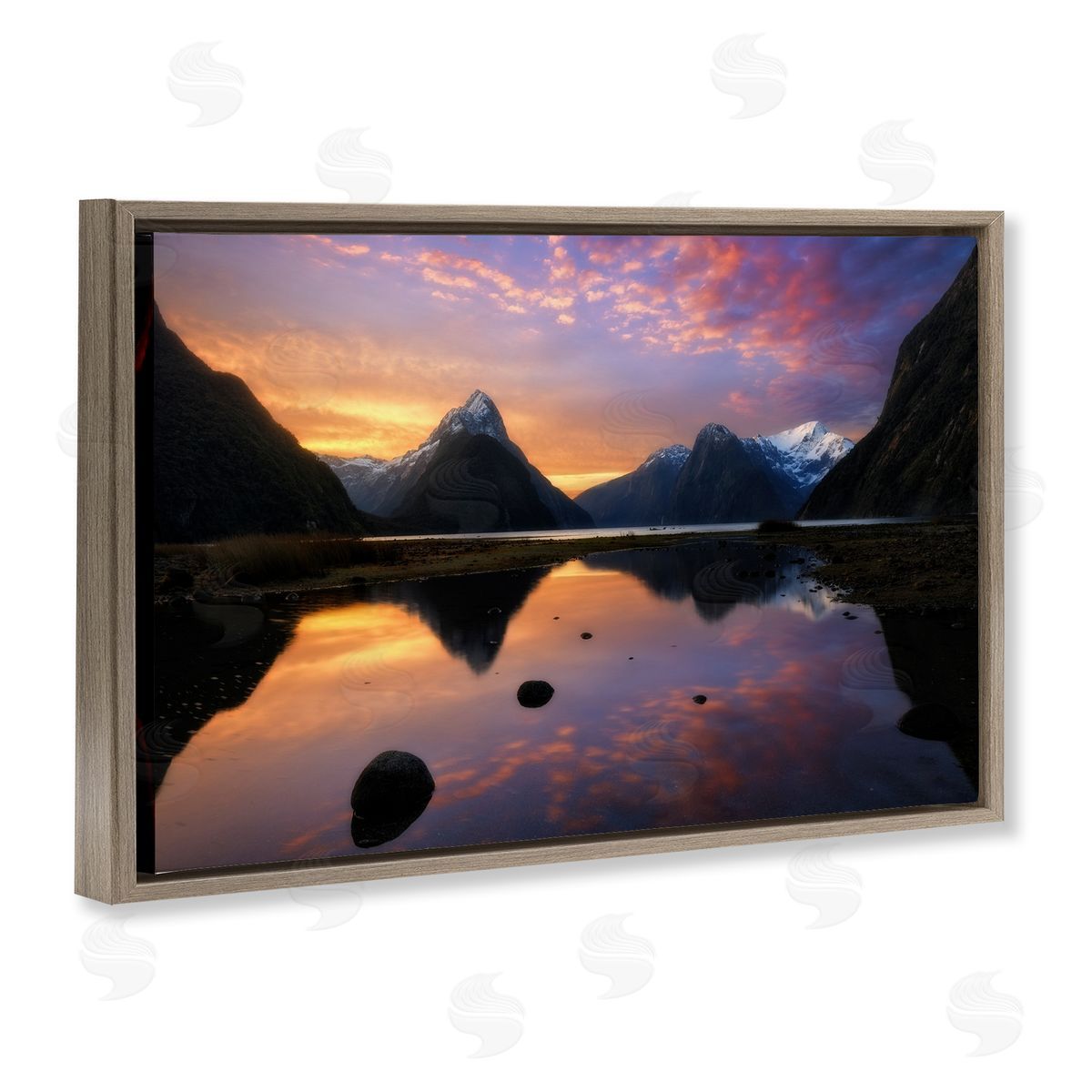 Lincoln Harrison Milford Sound Sunset Canvas Wall Art Print