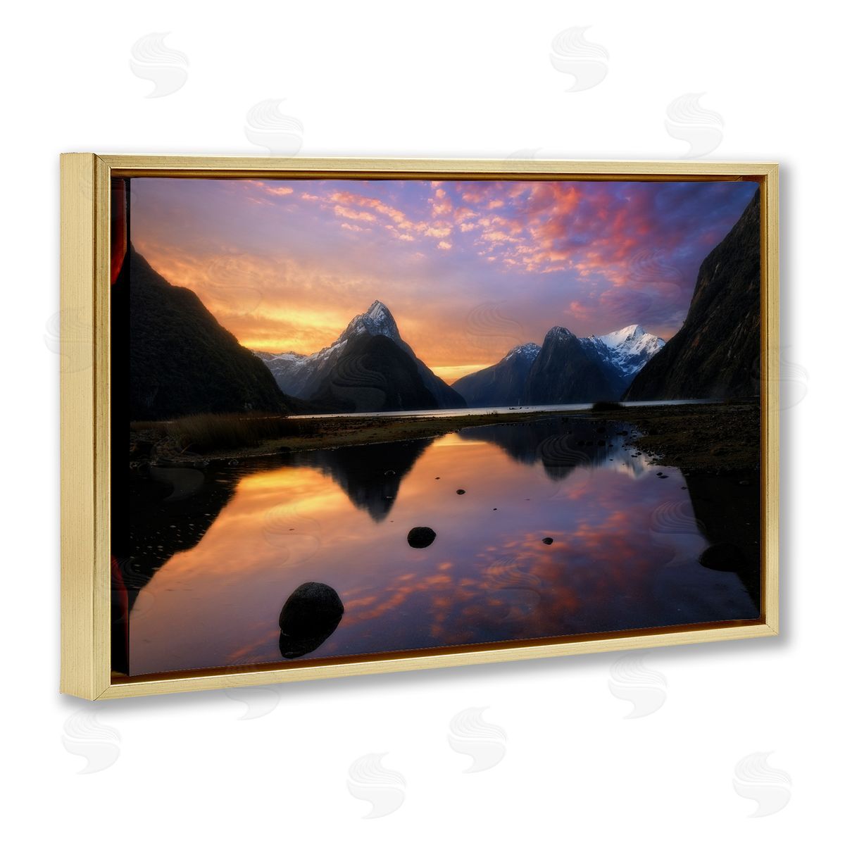 Lincoln Harrison Milford Sound Sunset Canvas Wall Art Print