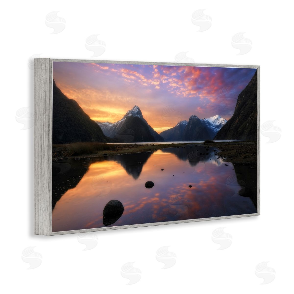 Lincoln Harrison Milford Sound Sunset Canvas Wall Art Print