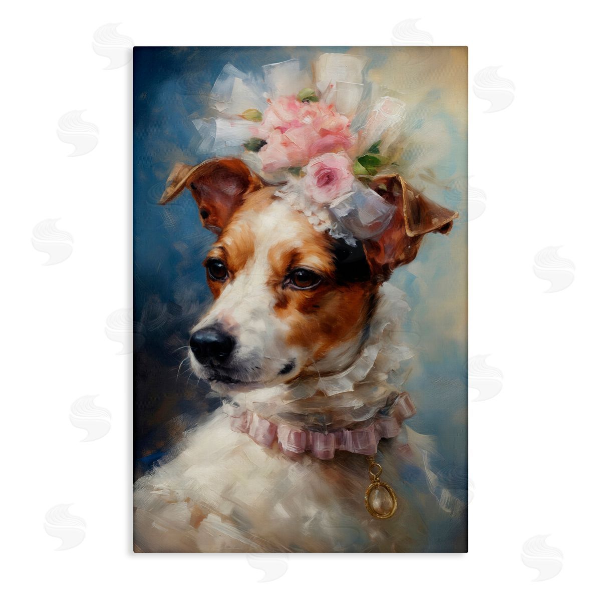 Wumples Victorian Era Jack Russel Canvas Wall Art Print