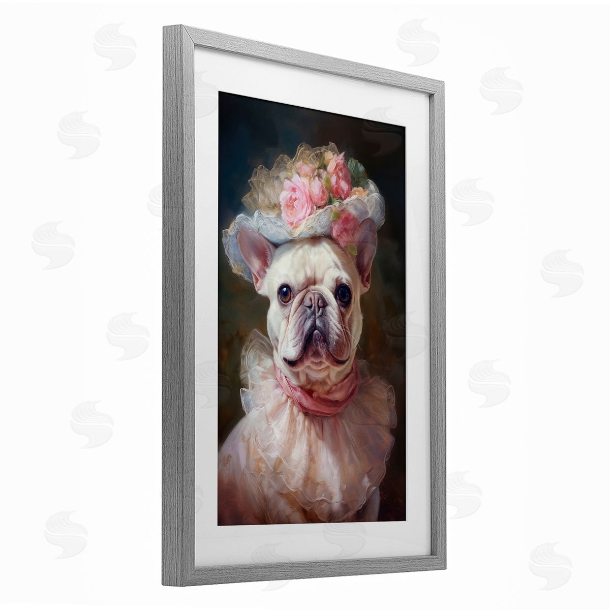 Wumples Victorian French Bulldog Canvas Wall Art Print