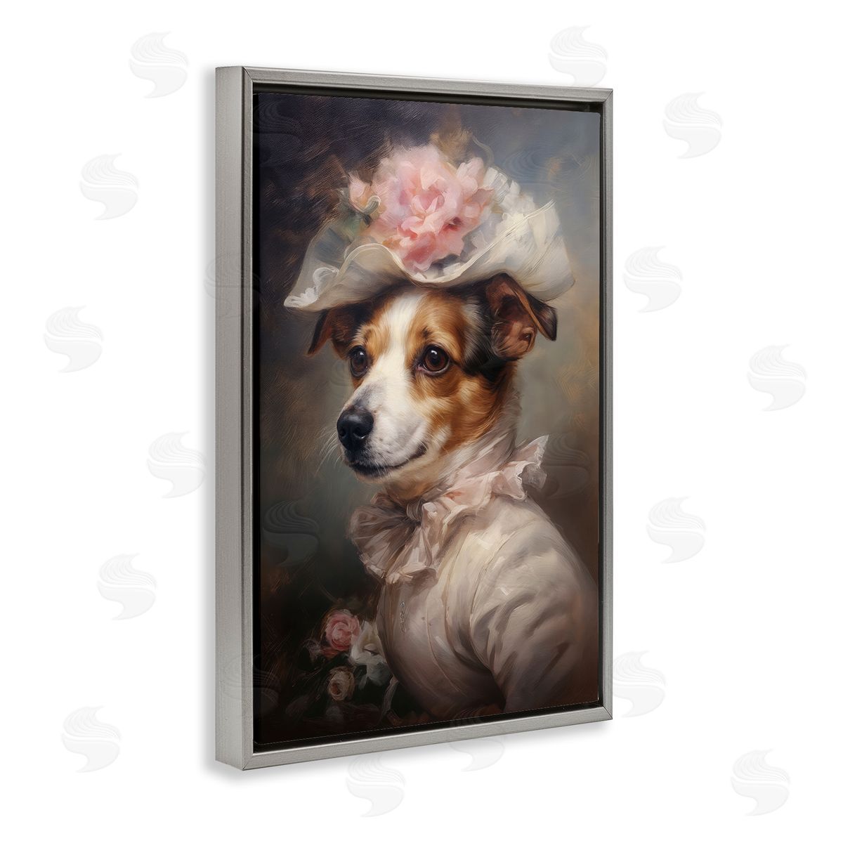 Wumples Jack Russel Terrier Styled Portrait Canvas Wall Art Print