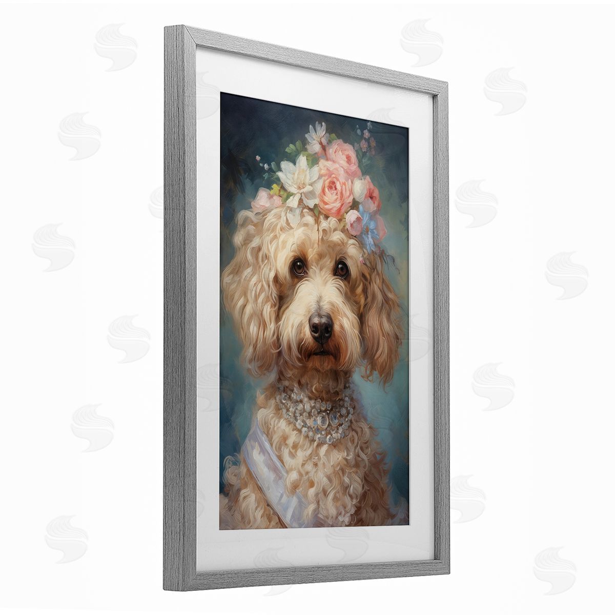 Wumples Fancy Labradoodle Portrait Canvas Wall Art Print