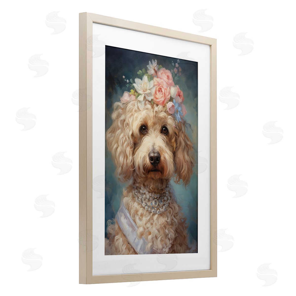 Wumples Fancy Labradoodle Portrait Canvas Wall Art Print