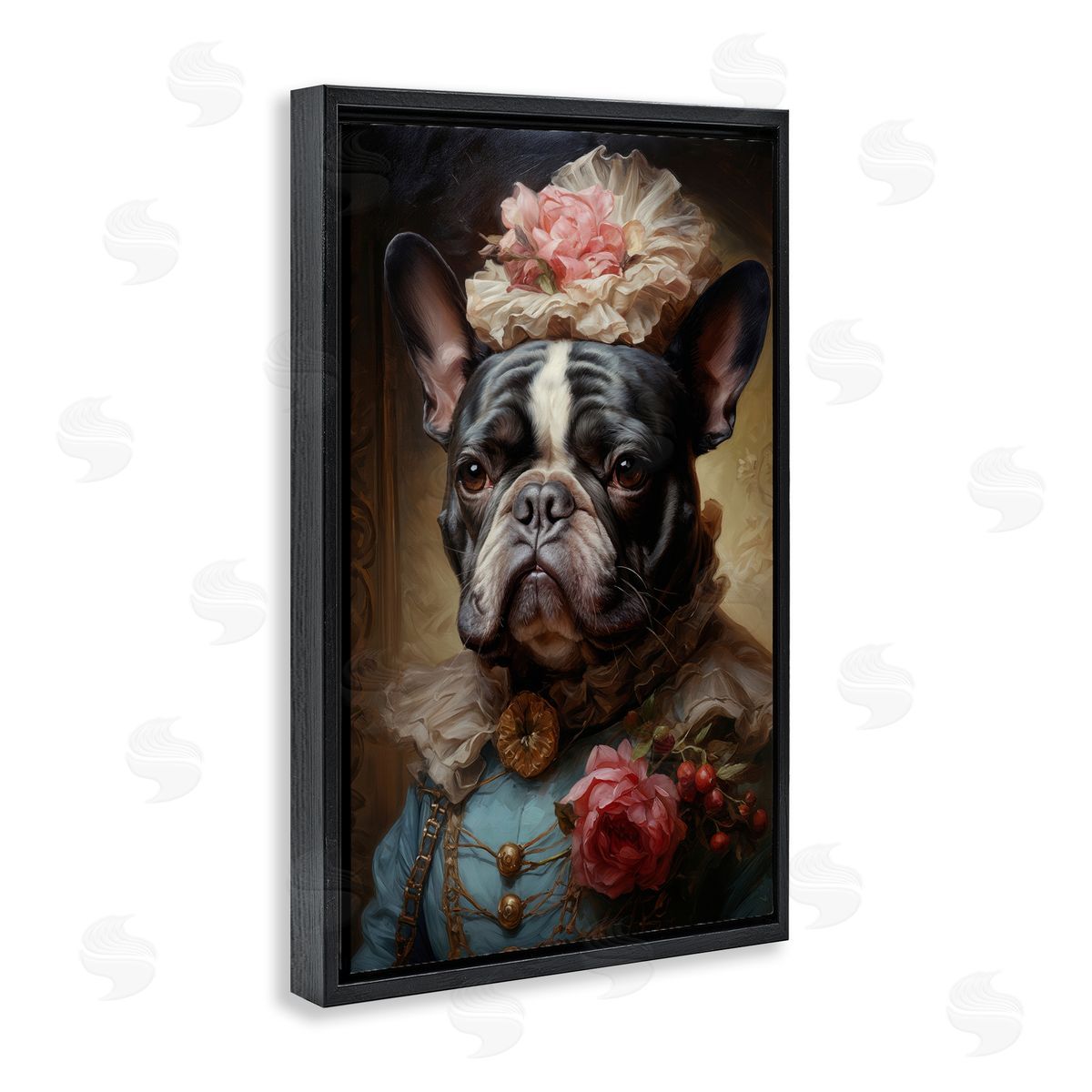 Wumples Elegant French Bulldog Portrait Canvas Wall Art Print