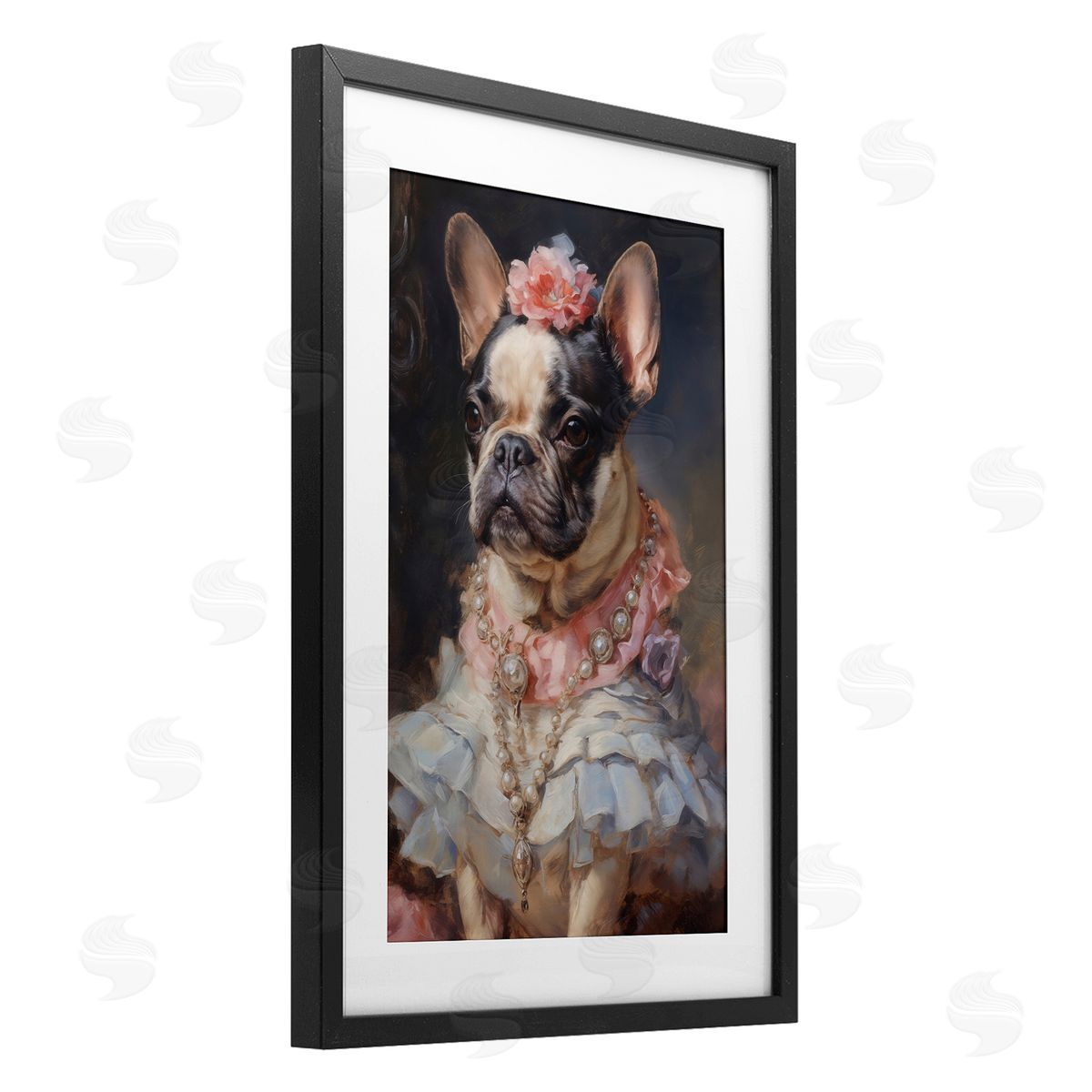 Wumples Regal Frenchie Victorian Era Canvas Wall Art Print