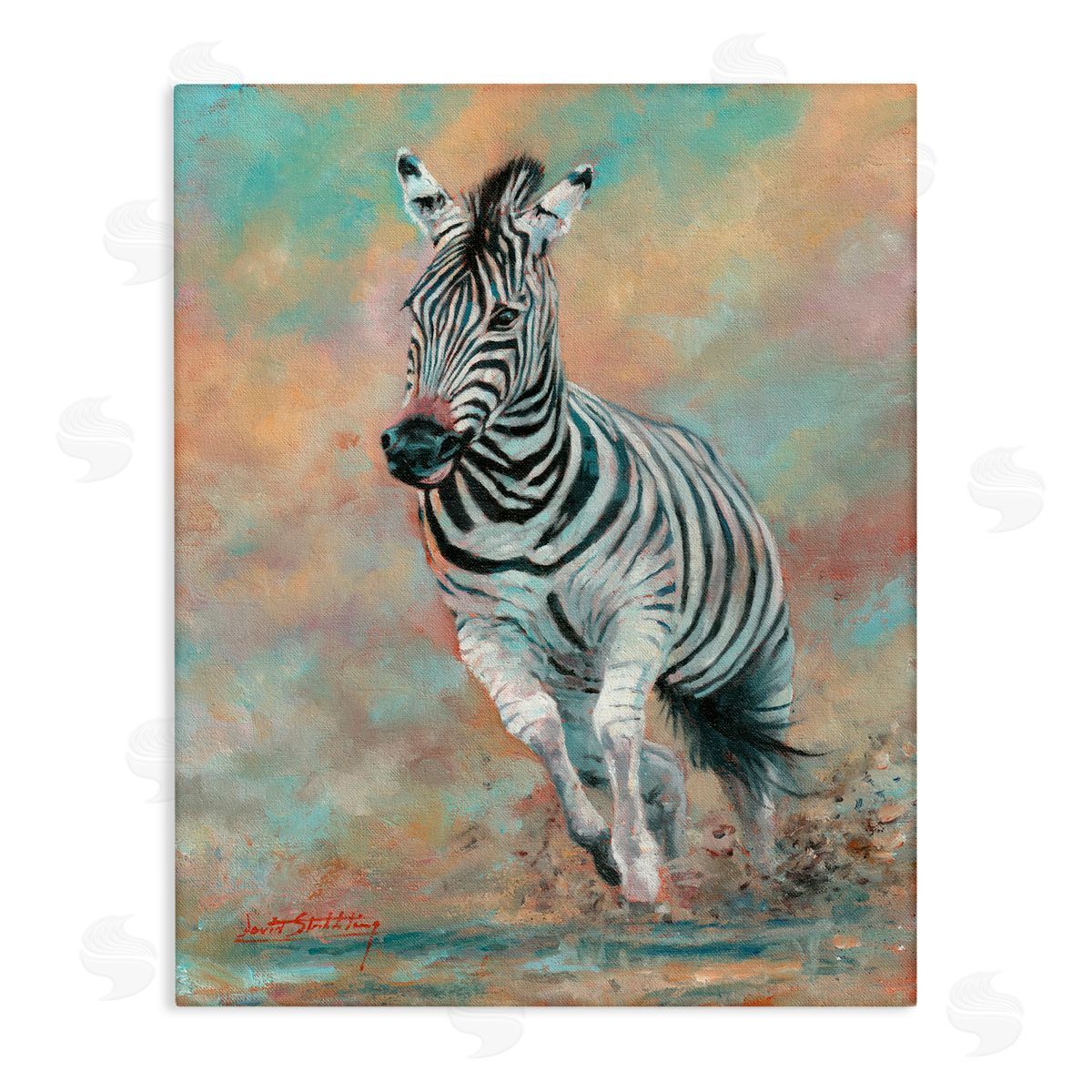 David Stribbling Kicking Up More Dust Canvas Wall Art Print