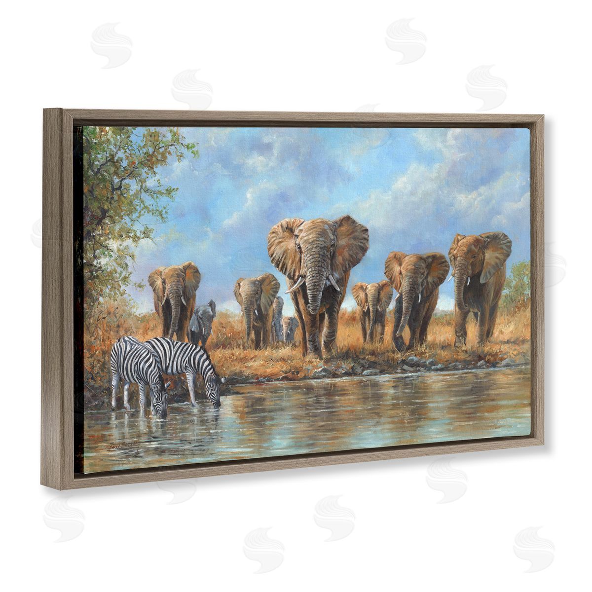 David Stribbling Gathering Of Giants Scene Canvas Wall Art Print