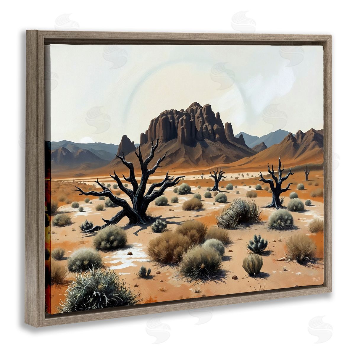 Tabz Jones Cottonwood Desert Mesas Canvas Wall Art Print