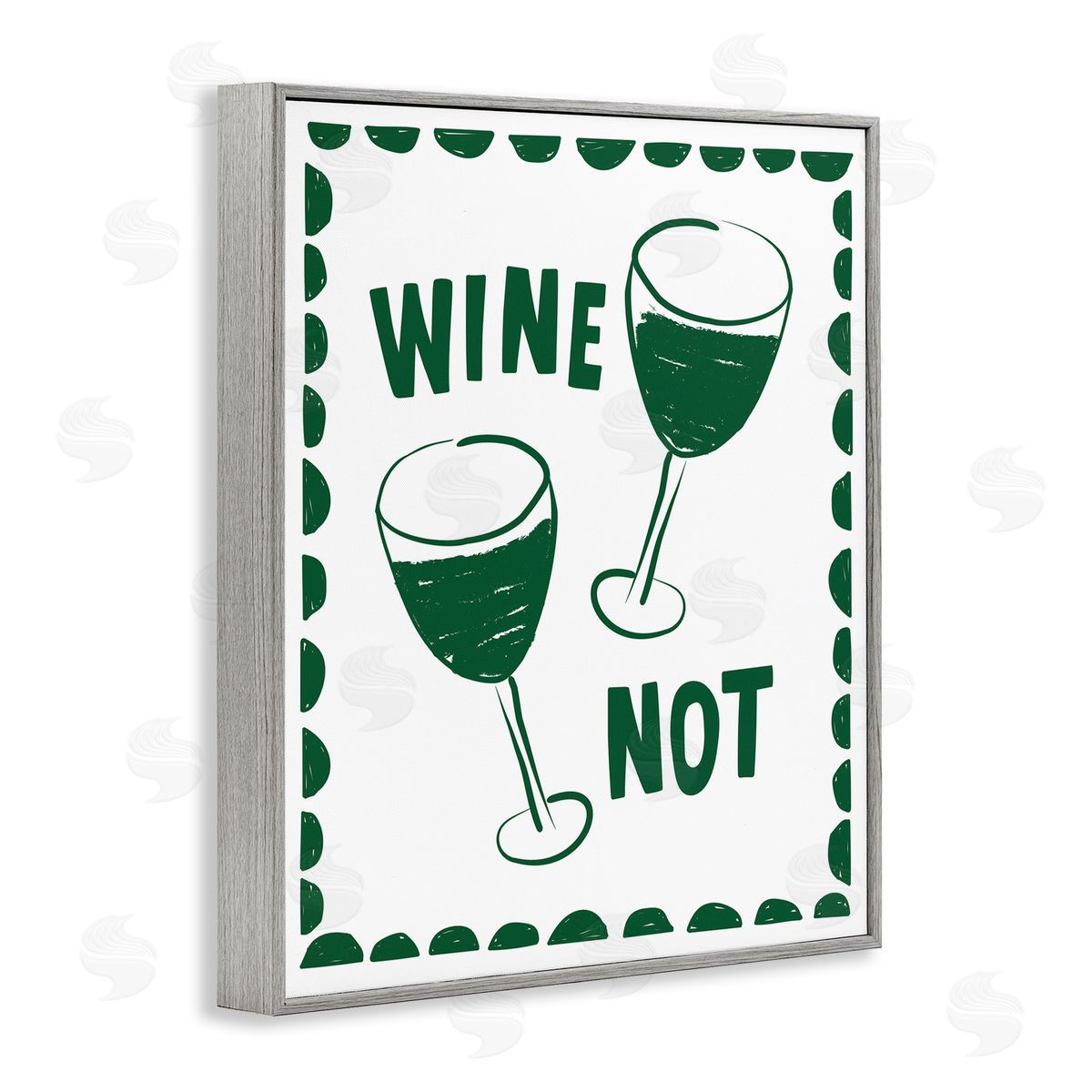 Heather Dutton Green White Wine Not Canvas Wall Art Print