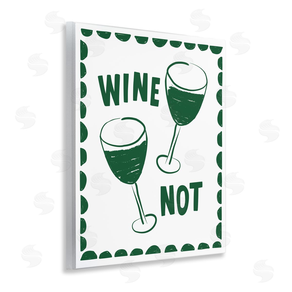 Heather Dutton Green White Wine Not Canvas Wall Art Print