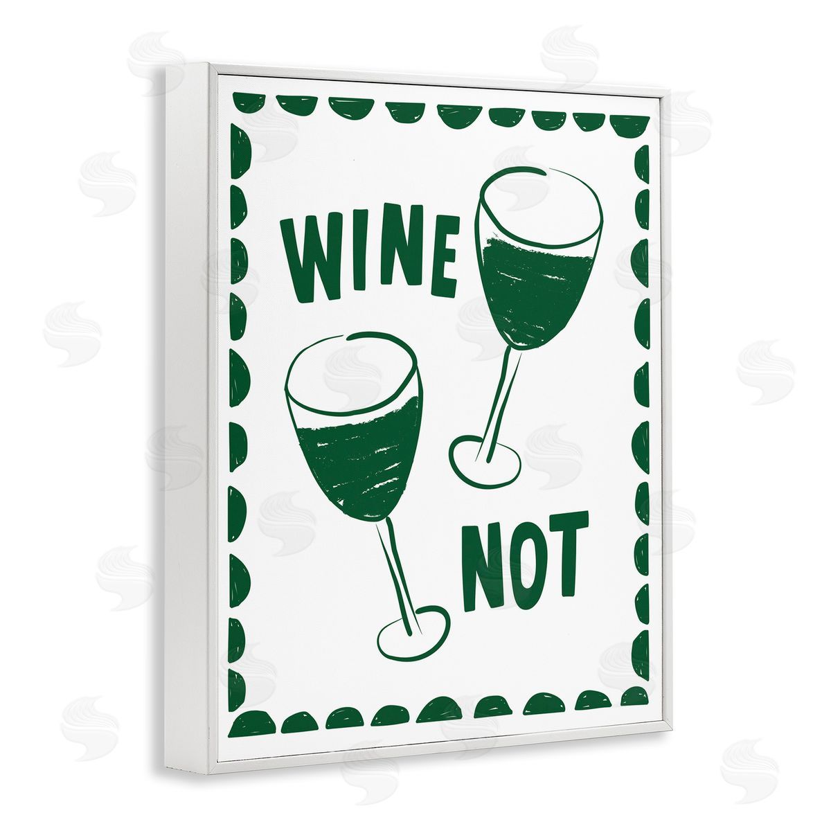 Heather Dutton Green White Wine Not Canvas Wall Art Print