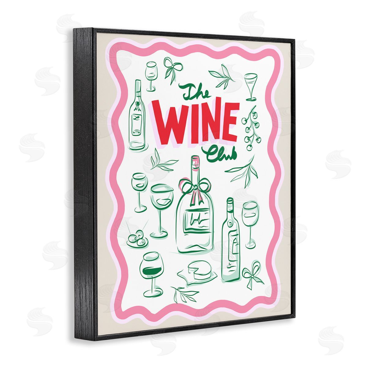 Dominique Vari Wine Club Contemporary Canvas Wall Art Print
