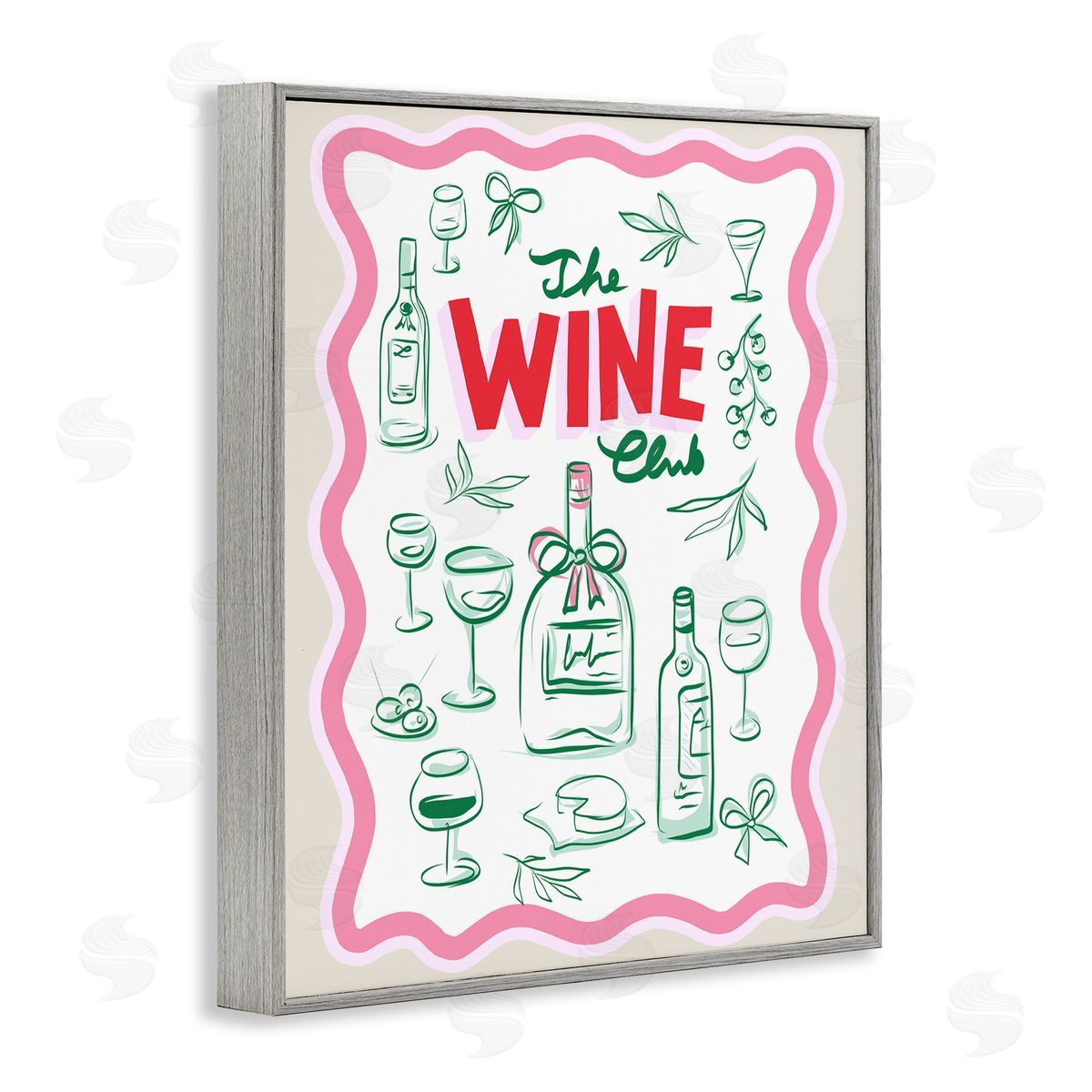 Dominique Vari Wine Club Contemporary Canvas Wall Art Print
