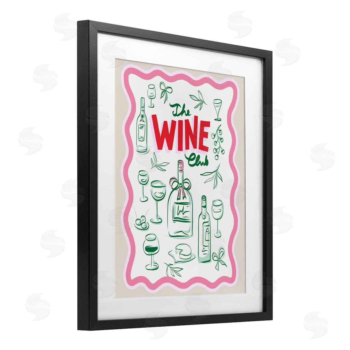 Dominique Vari Wine Club Contemporary Canvas Wall Art Print
