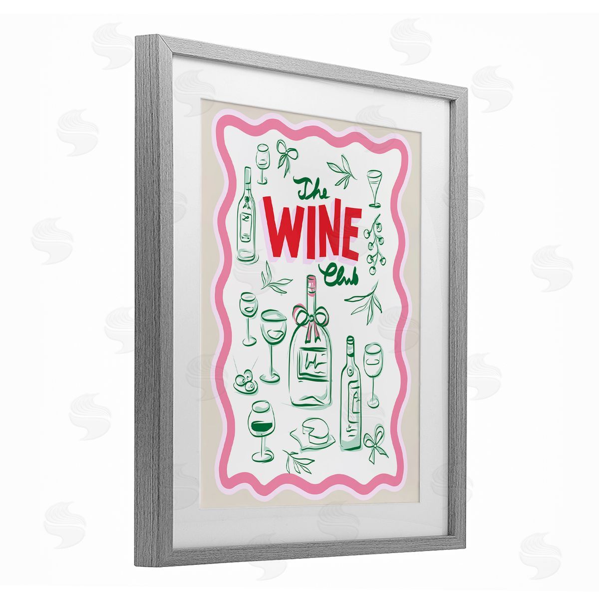 Dominique Vari Wine Club Contemporary Canvas Wall Art Print
