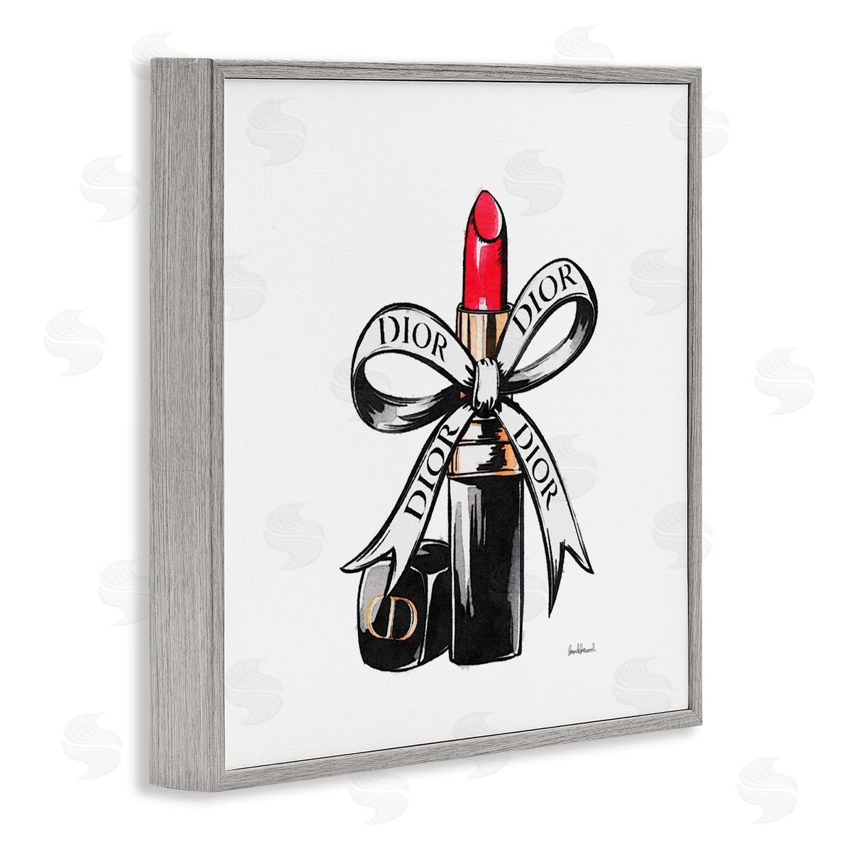 Amanda Greenwood Luxury Lipstick Ribbon Canvas Wall Art Print