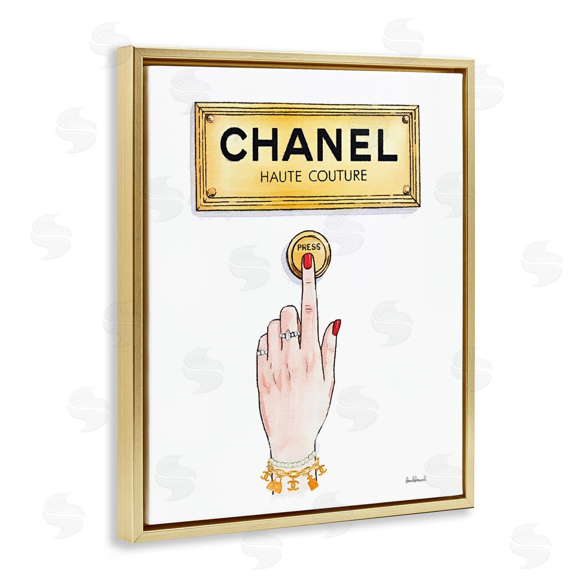 Amanda Greenwood Couture Brand Bell Canvas Wall Art Print