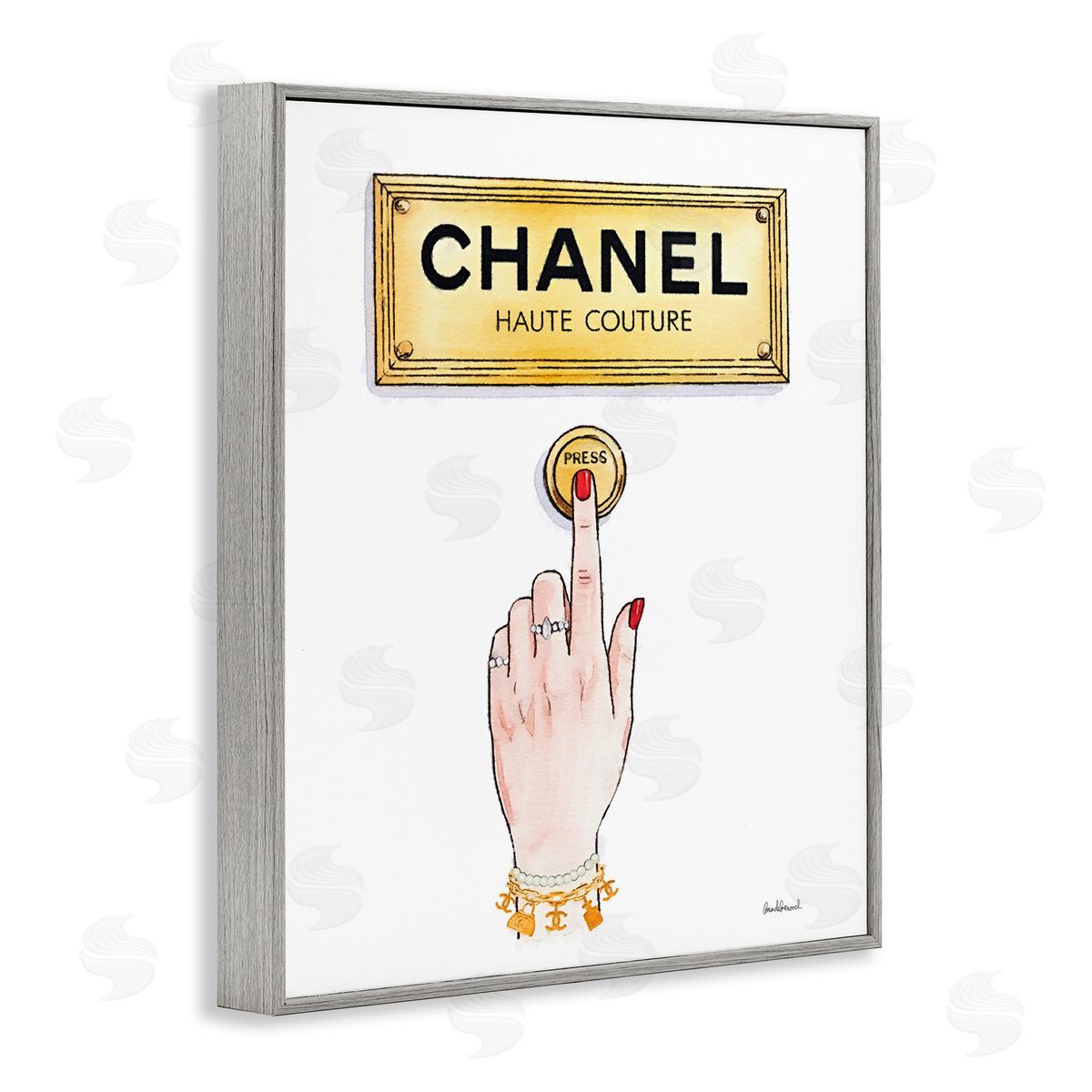 Amanda Greenwood Couture Brand Bell Canvas Wall Art Print
