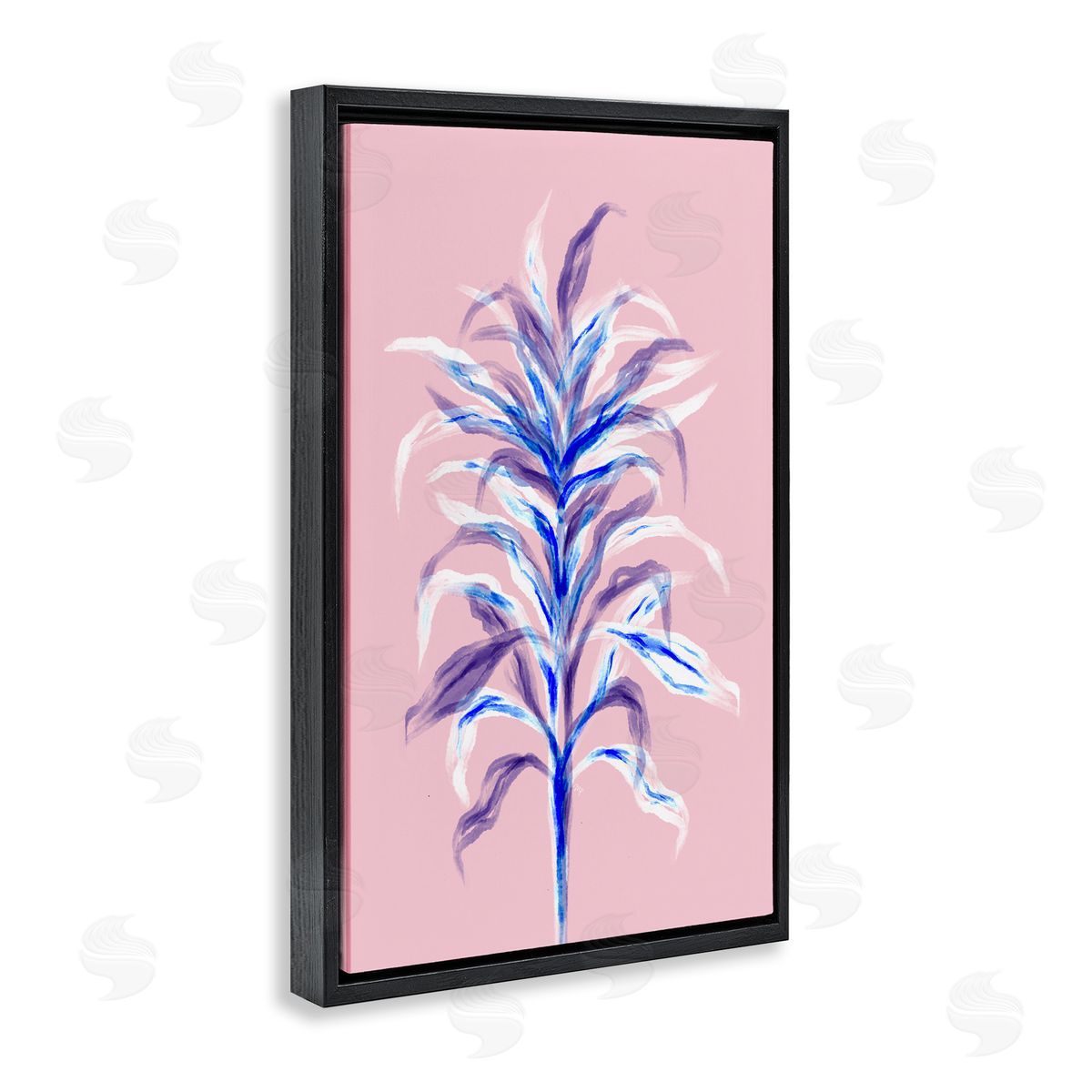 Martina Pavlova Pink Bamboo with Leaves Canvas Wall Art Print