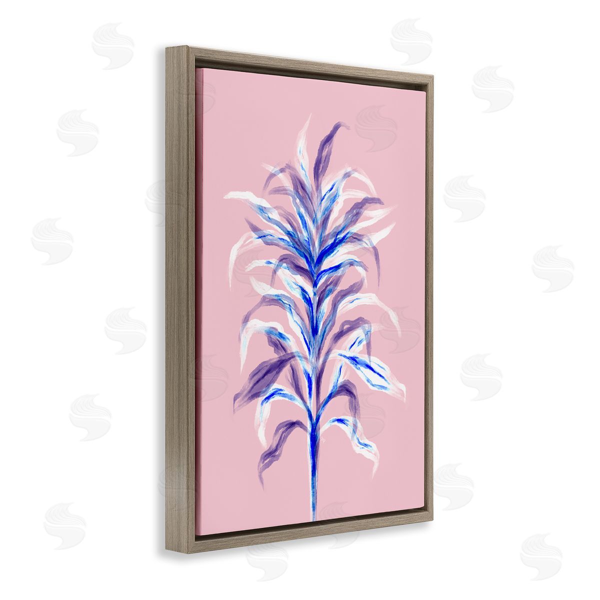 Martina Pavlova Pink Bamboo with Leaves Canvas Wall Art Print