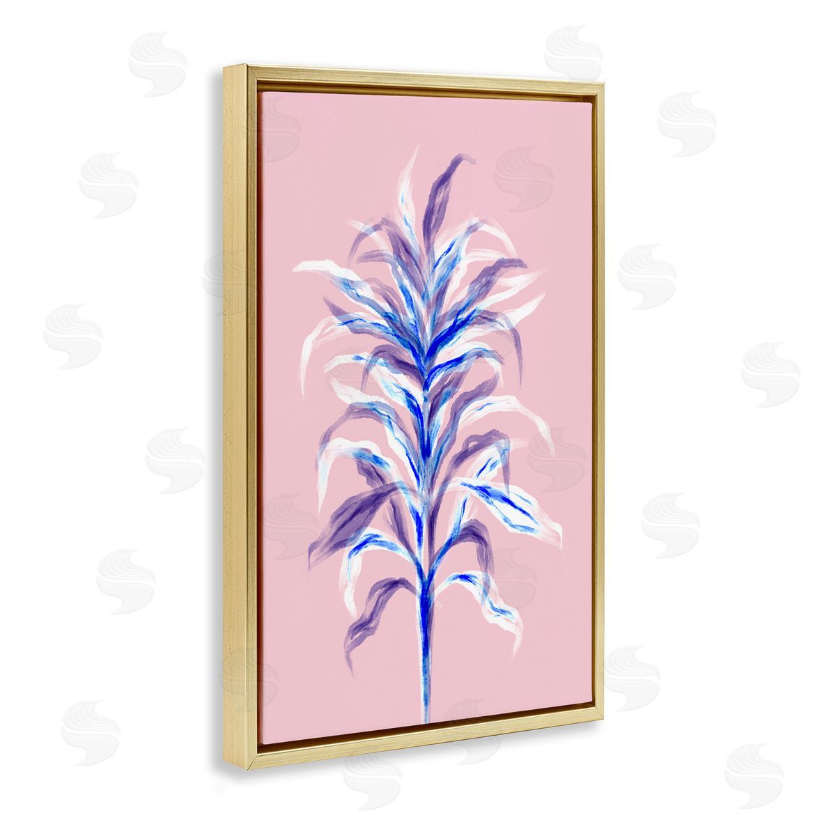 Martina Pavlova Pink Bamboo with Leaves Canvas Wall Art Print