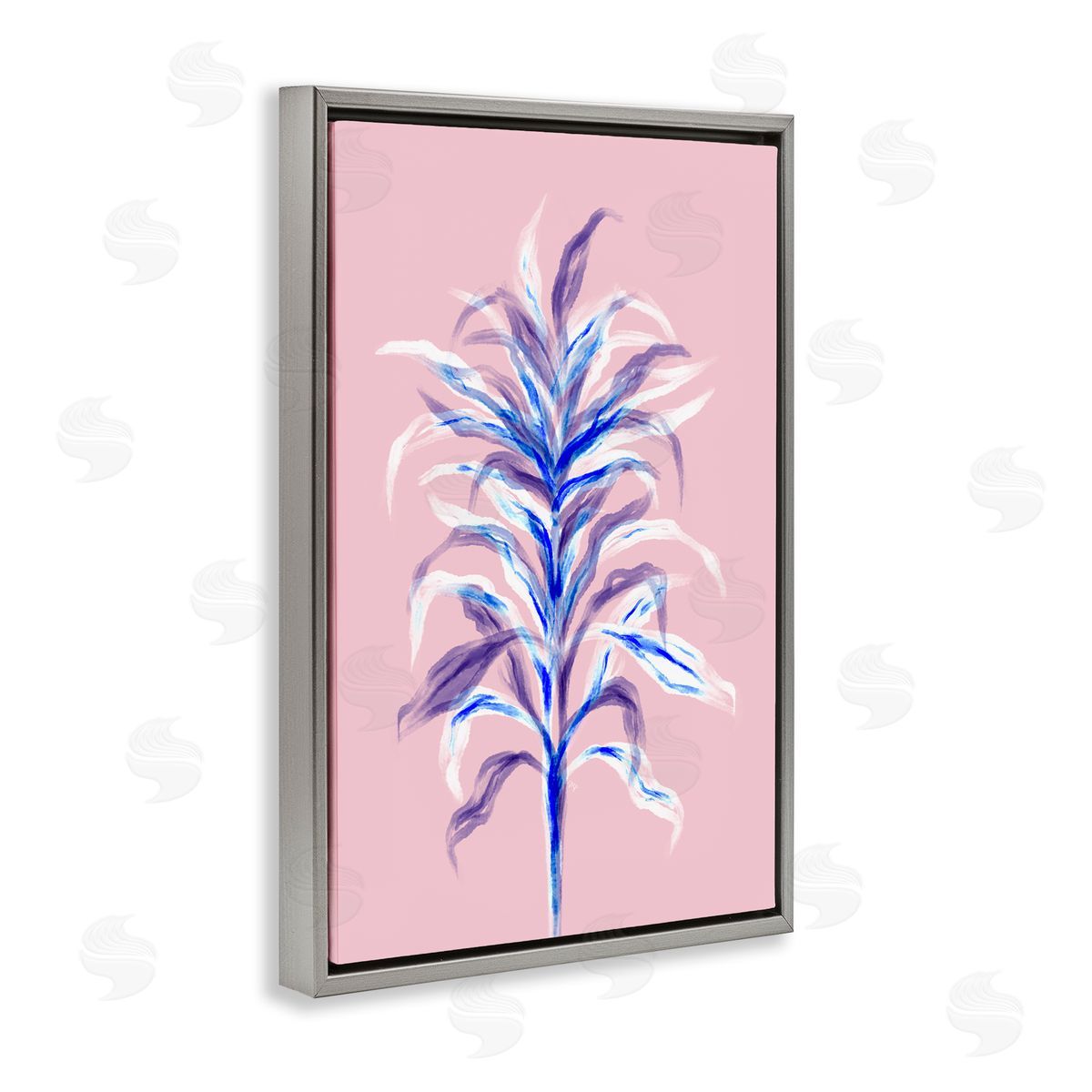 Martina Pavlova Pink Bamboo with Leaves Canvas Wall Art Print