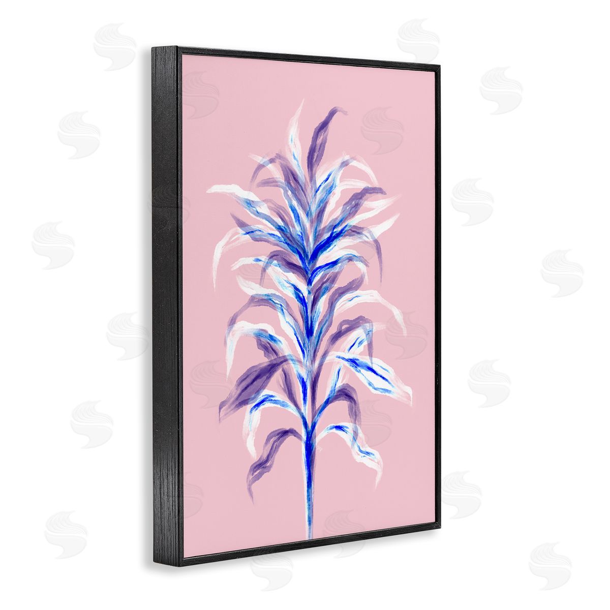 Martina Pavlova Pink Bamboo with Leaves Canvas Wall Art Print