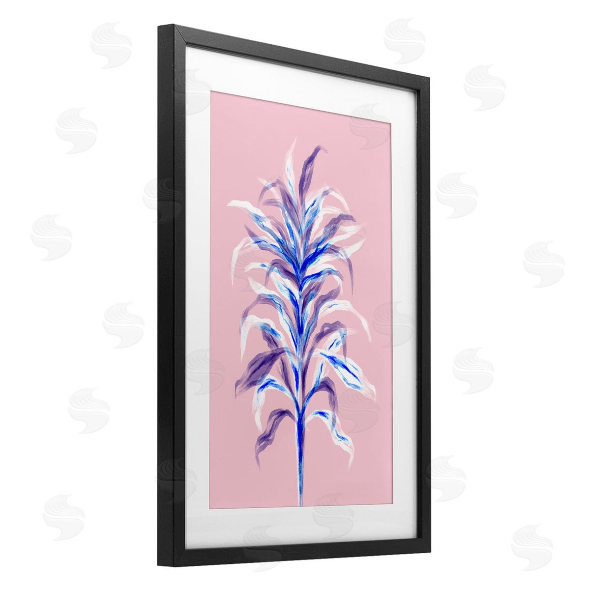 Martina Pavlova Pink Bamboo with Leaves Canvas Wall Art Print
