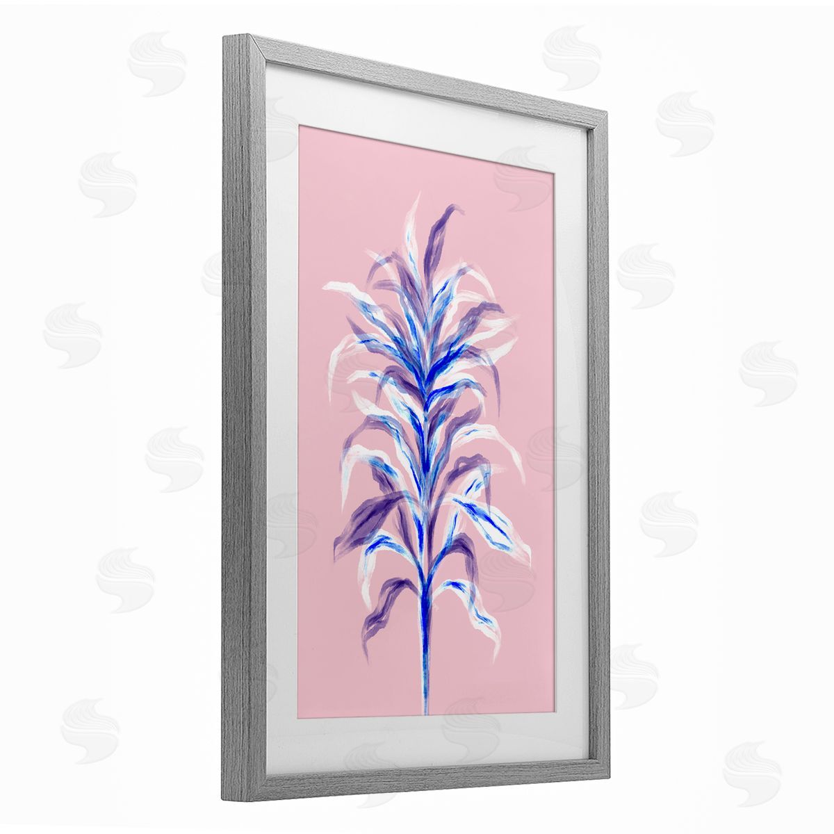 Martina Pavlova Pink Bamboo with Leaves Canvas Wall Art Print