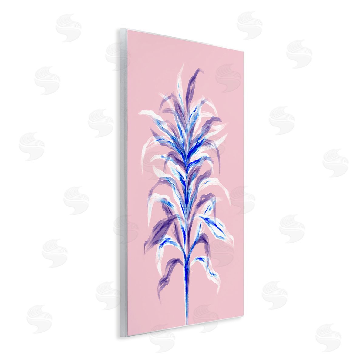 Martina Pavlova Pink Bamboo with Leaves Canvas Wall Art Print