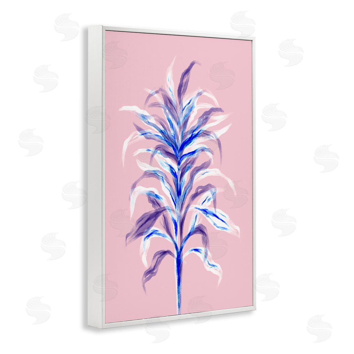 Martina Pavlova Pink Bamboo with Leaves Canvas Wall Art Print