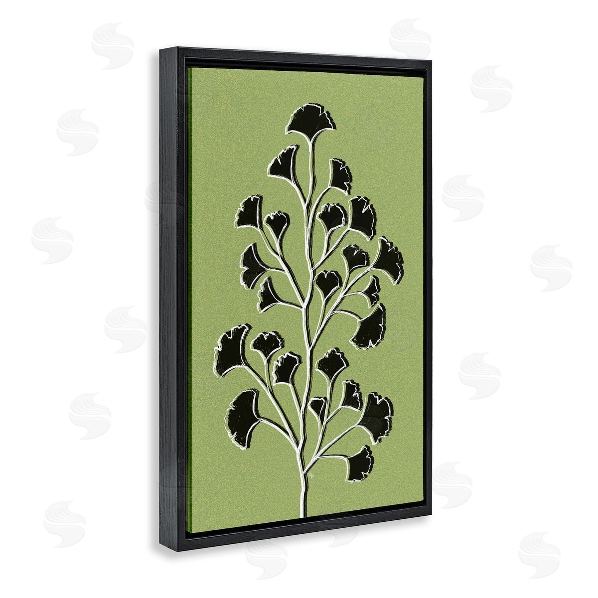 Martina Pavlova Lime Gingko Sprig Canvas Wall Art Print