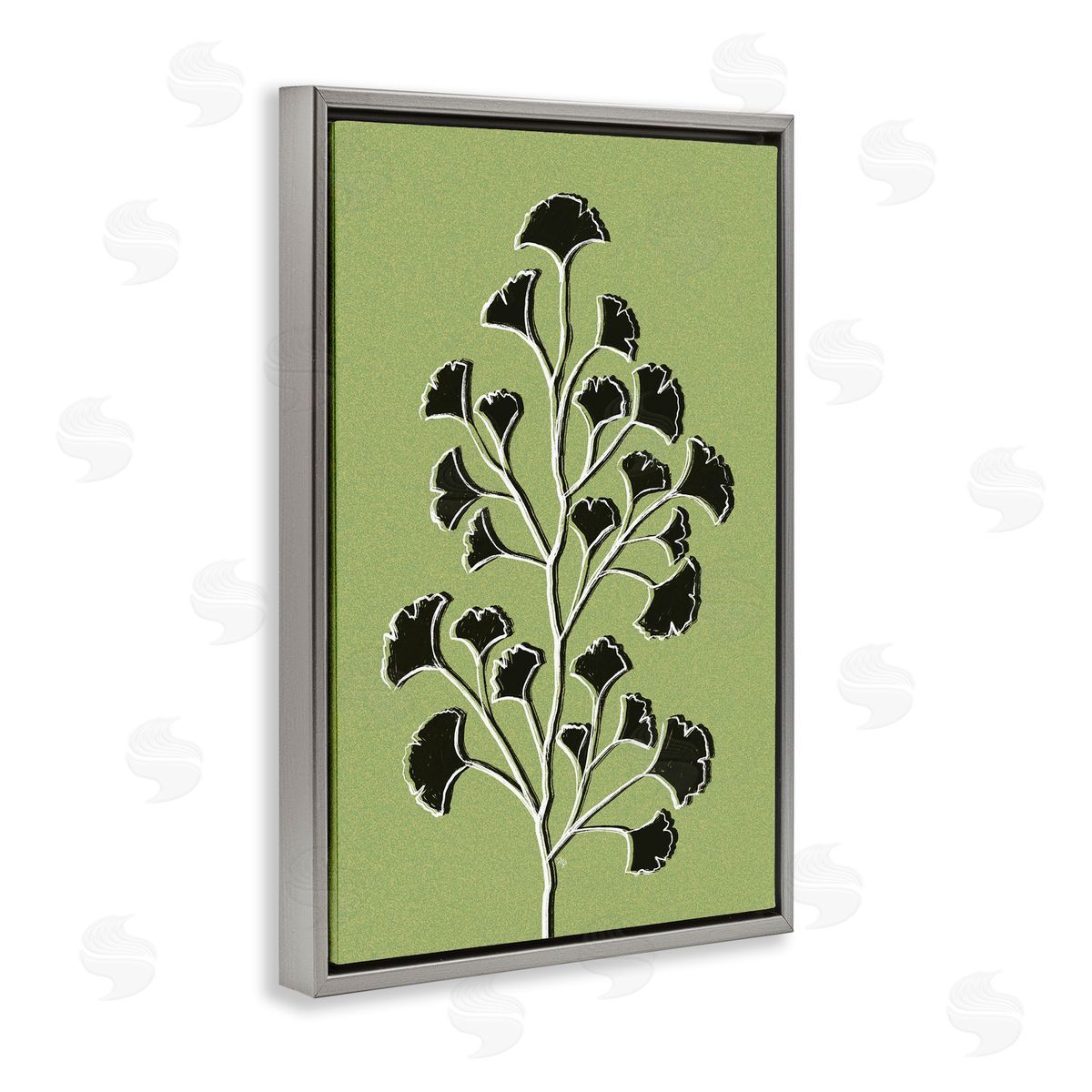 Martina Pavlova Lime Gingko Sprig Canvas Wall Art Print