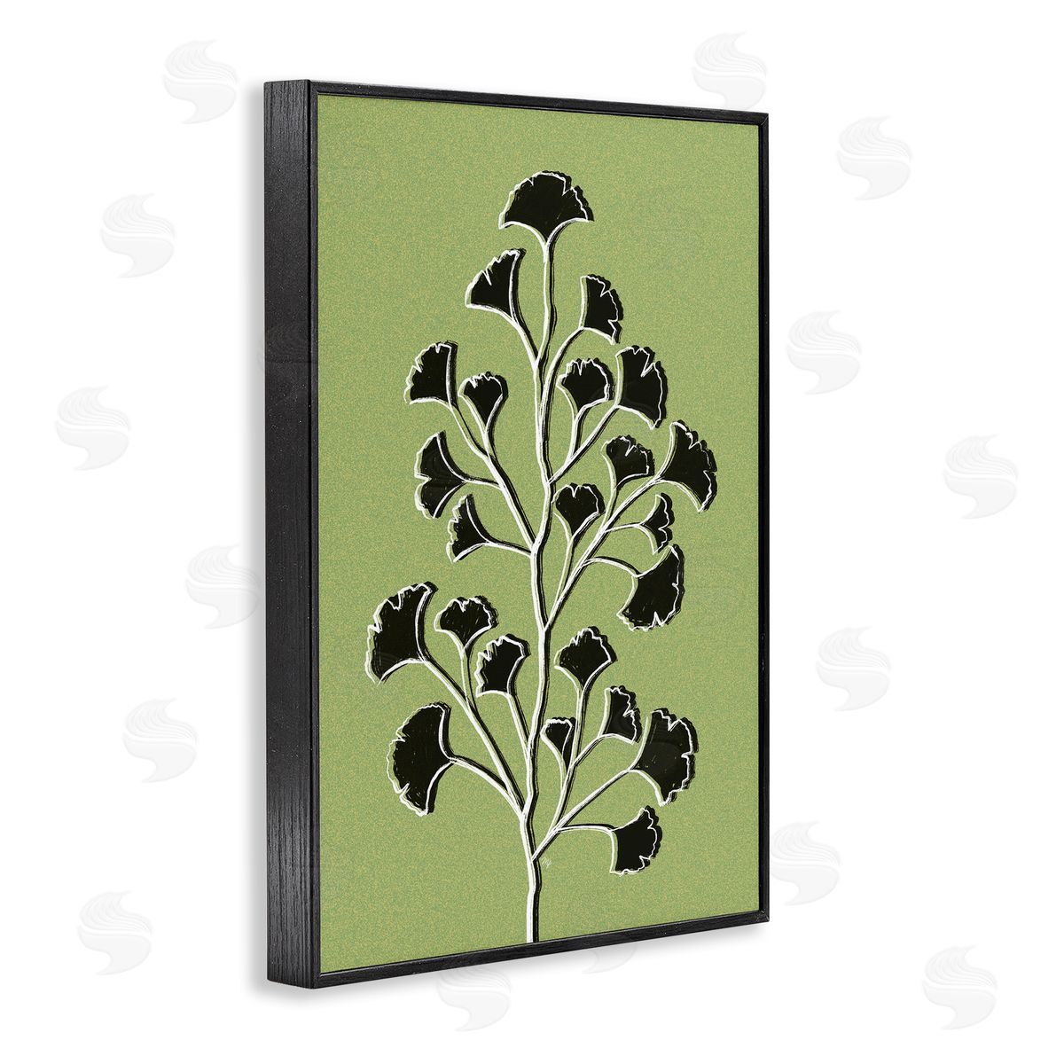 Martina Pavlova Lime Gingko Sprig Canvas Wall Art Print