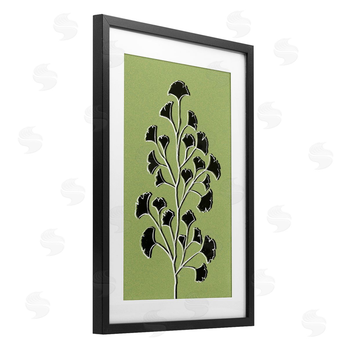 Martina Pavlova Lime Gingko Sprig Canvas Wall Art Print